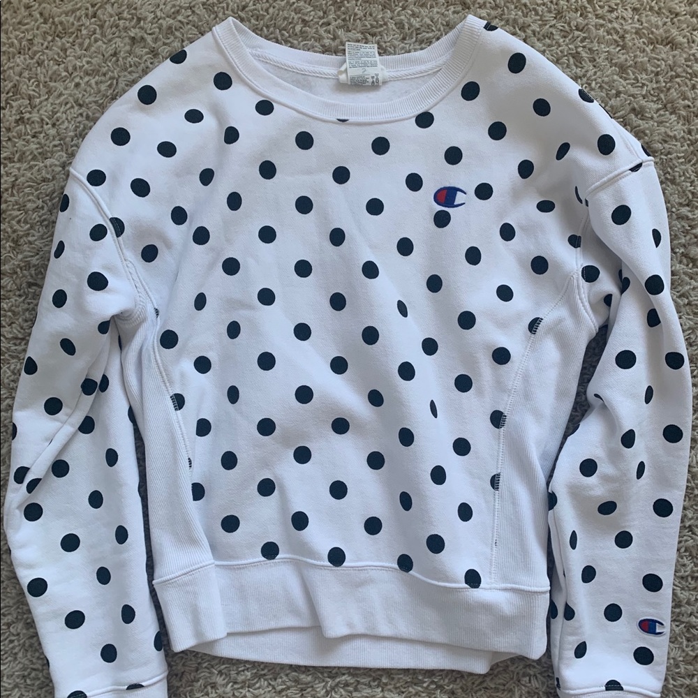 Champion Polka Dot Crew Neck Sweatshirt